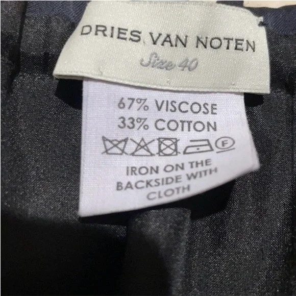 Dries Van Noten Mid Length Blue Skirt with beautiful Red Stitching